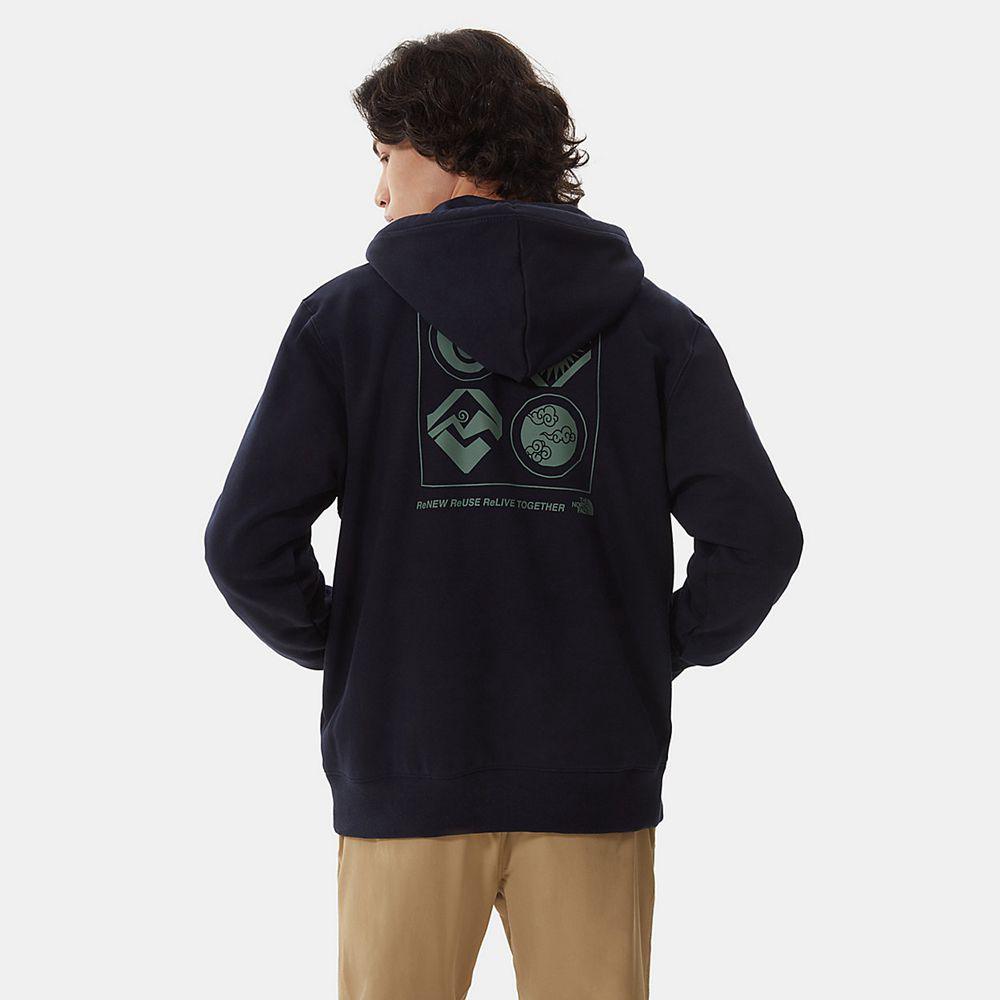 The North Face Himalayan Bottle Source Ανδρικα Φούτερ Hoodie - Σκουρο Μπλε (JVHP46281)